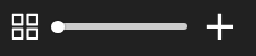 Magnifying slider icon