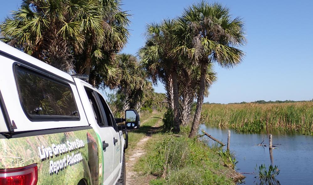 Water quality field sampling equipment and water samples.